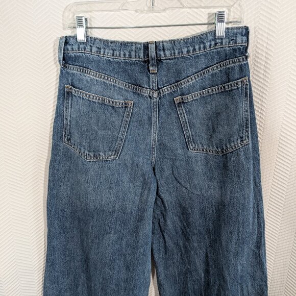 GAP Baggy Blue Jeans Mid Rise Size 4 / 27R S Relaxed Wide Leg Denim - Picture 6 of 9